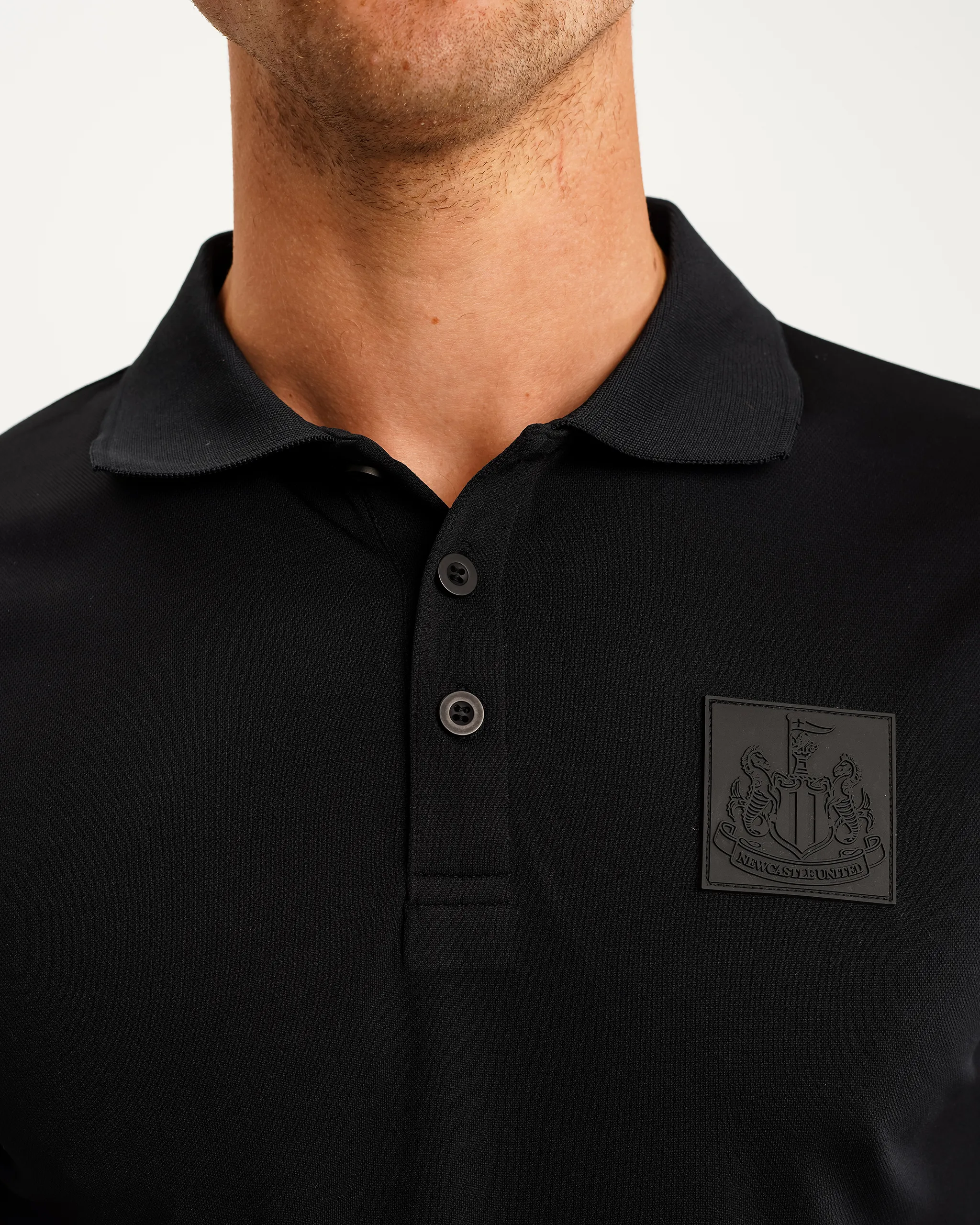 Newcastle United Men's Black Tech Polo Shirt - Image 4