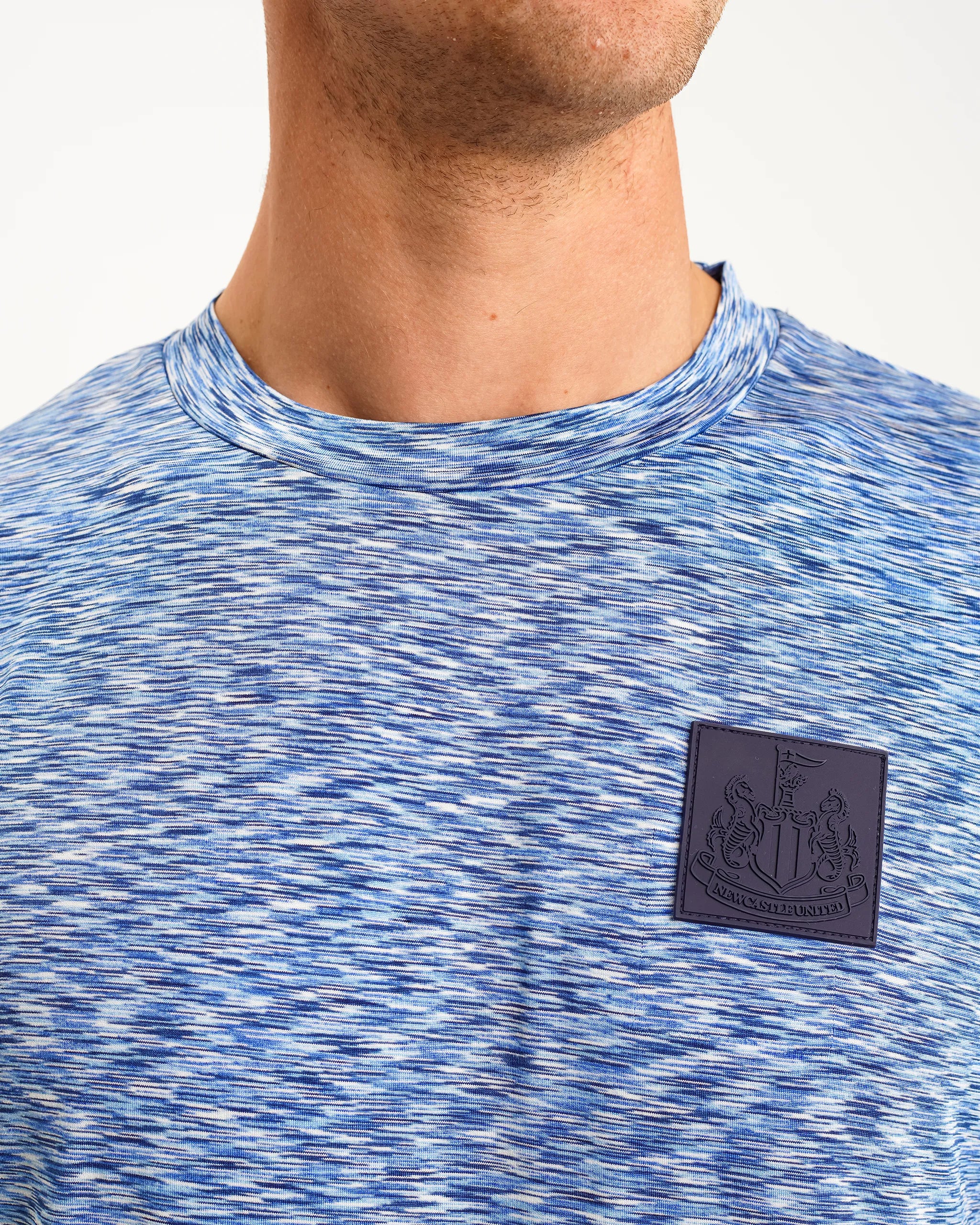 Newcastle United Men's Blue Spacedye Tee - Image 3