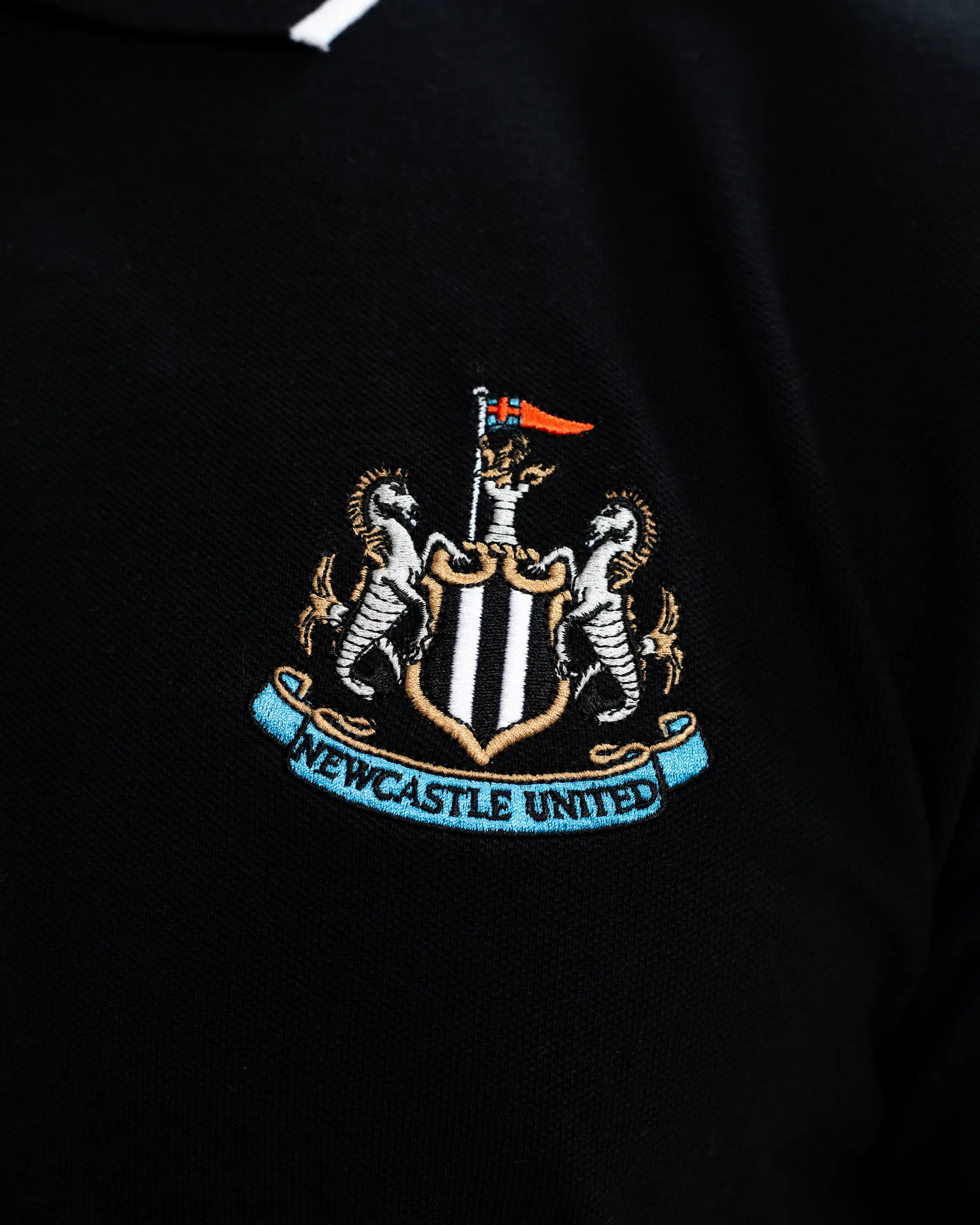Newcastle United Men's Essentials Range Black Polo Shirt - Image 4