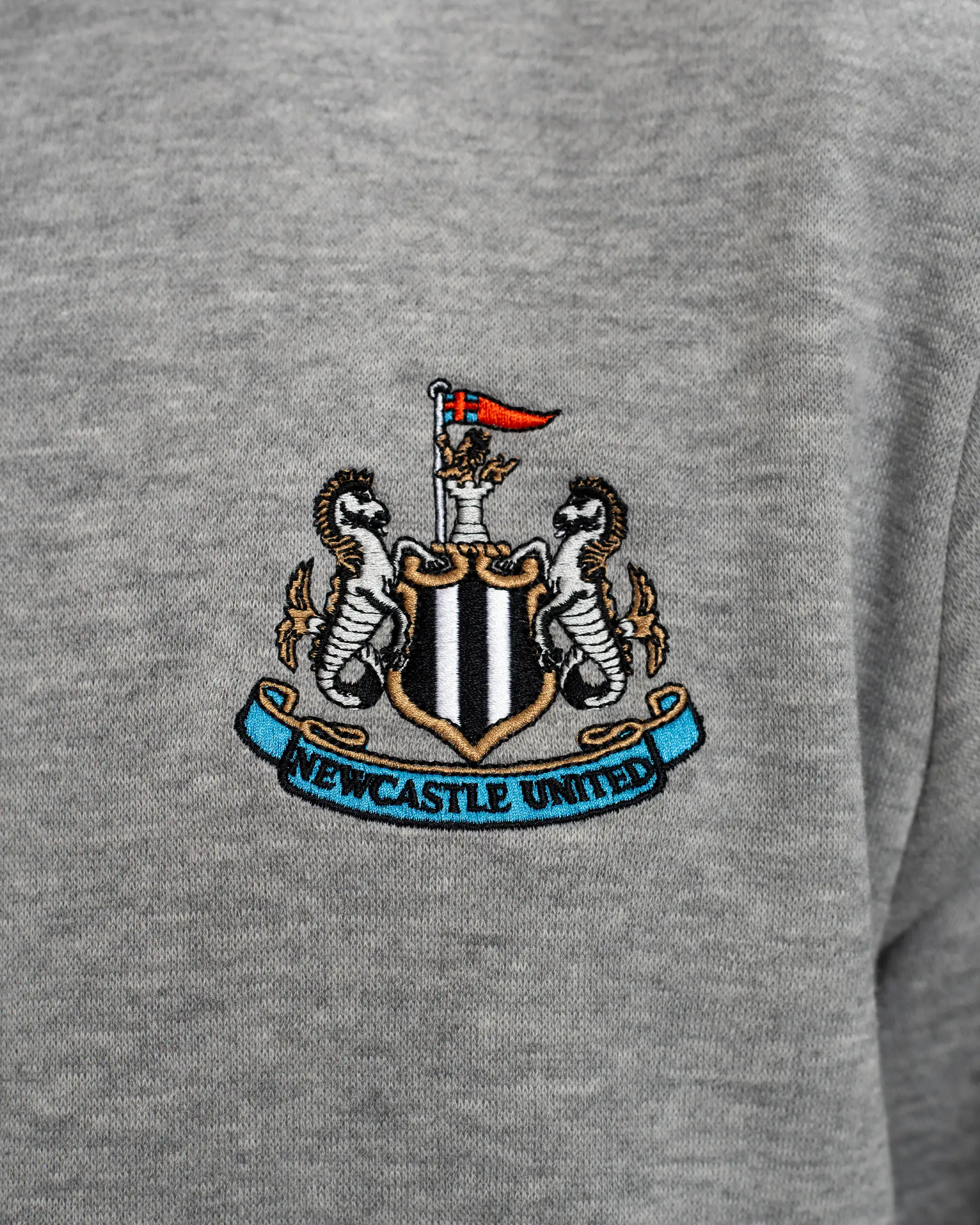 Newcastle United Men's Essentials Range Grey Crew Neck Sweater - Image 3