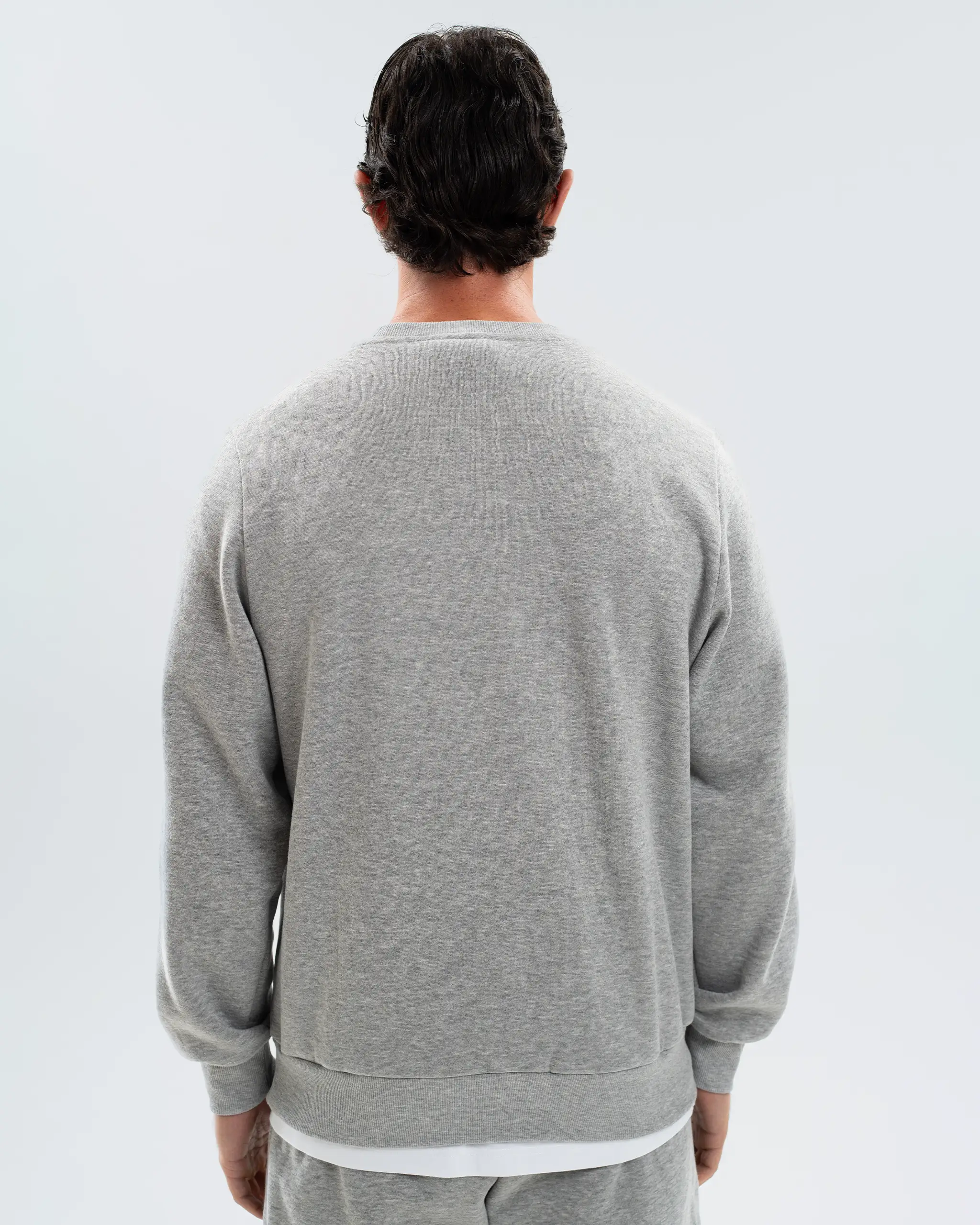Newcastle United Men's Essentials Range Grey Crew Neck Sweater - Image 4