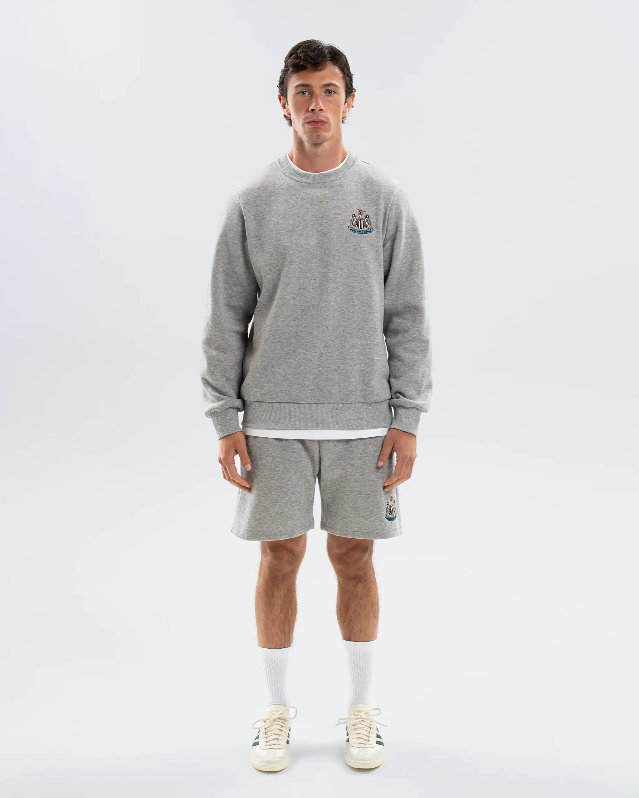 Newcastle United Men's Essentials Range Grey Crew Neck Sweater - Image 5