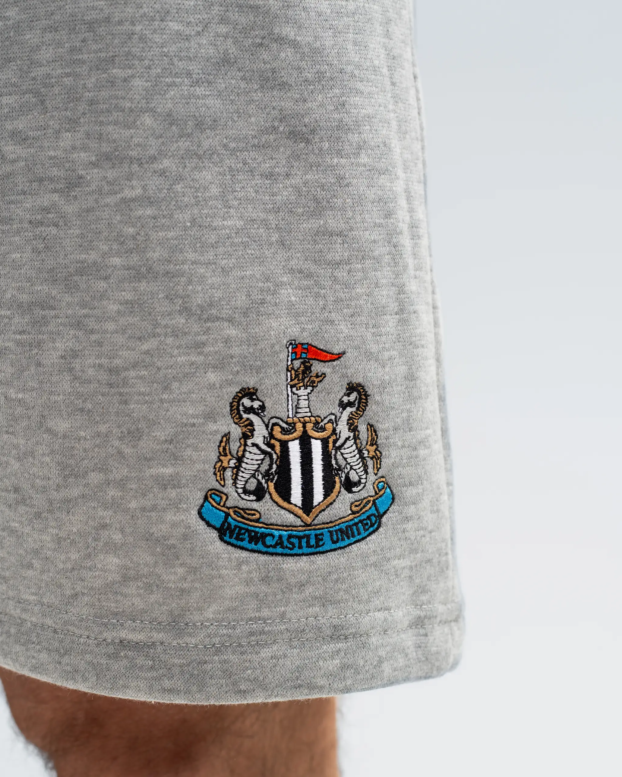 Newcastle United Men's Essentials Range Grey Fleece Shorts - Image 2