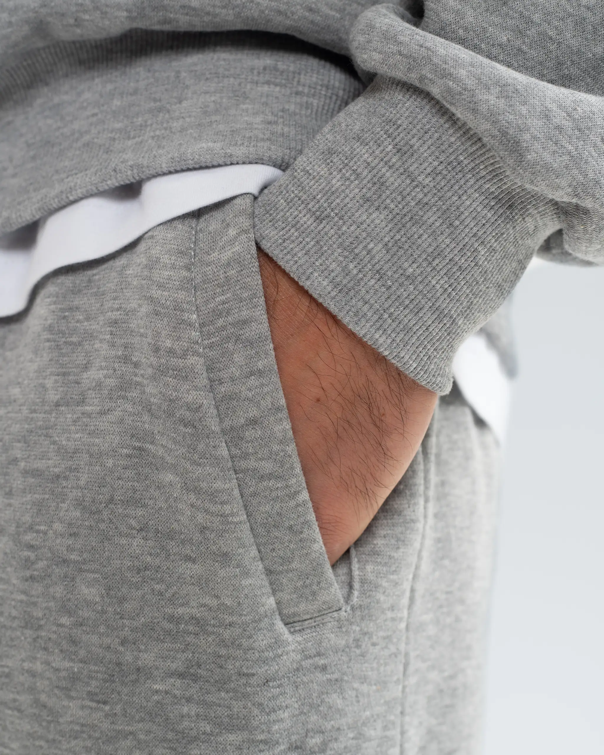 Newcastle United Men's Essentials Range Grey Fleece Shorts - Image 3
