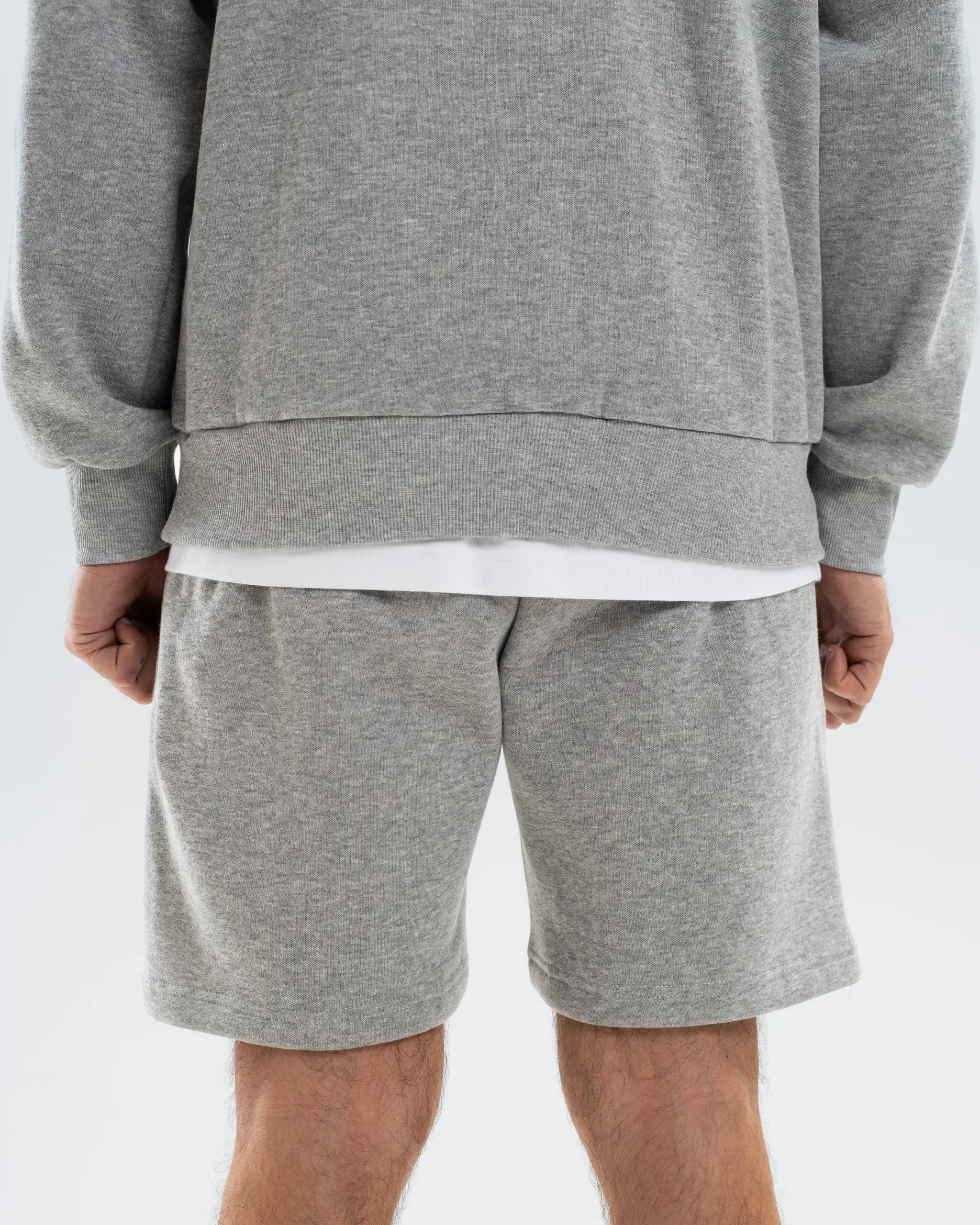 Newcastle United Men's Essentials Range Grey Fleece Shorts - Image 4