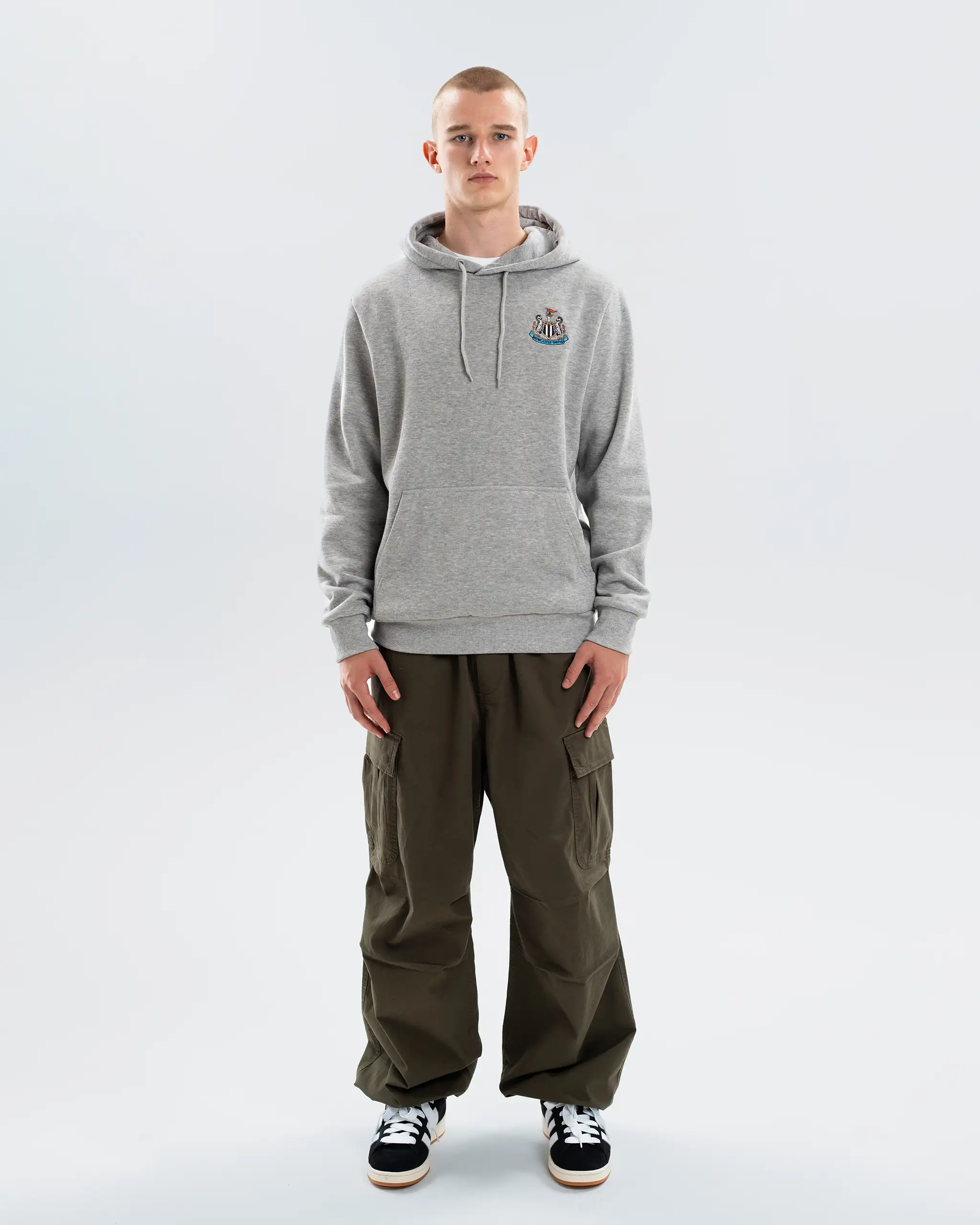 Newcastle United Men's Essentials Range Grey Hoodie