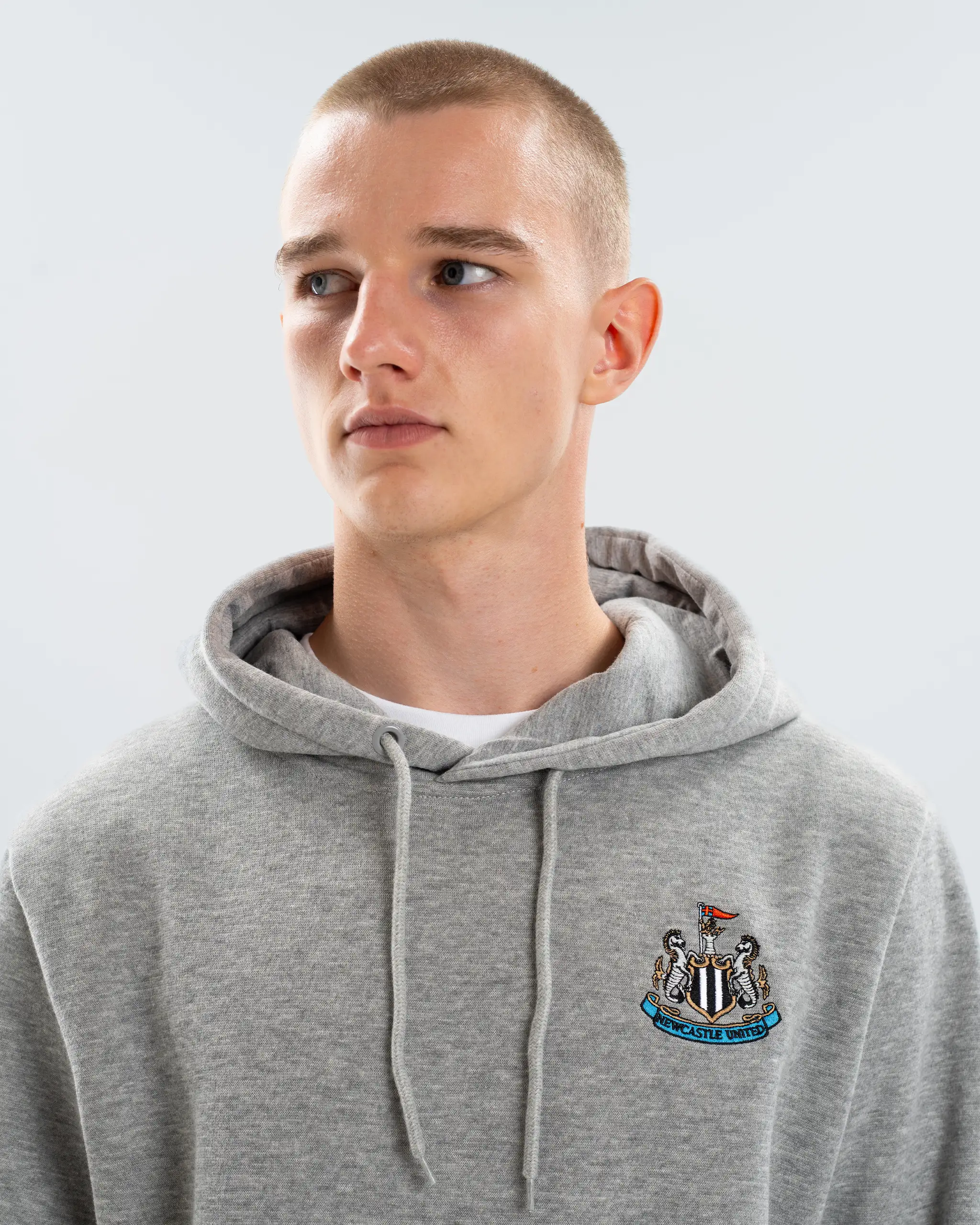 Newcastle United Men's Essentials Range Grey Hoodie - Image 2