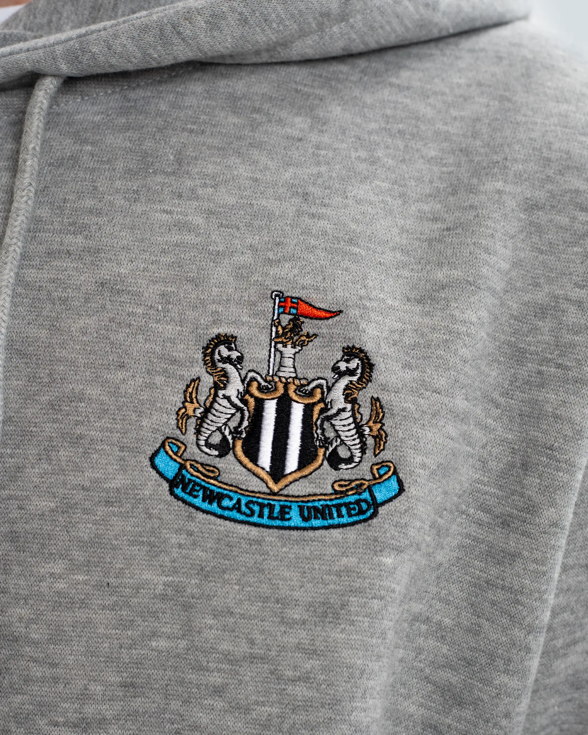 Newcastle United Men's Essentials Range Grey Hoodie - Image 3
