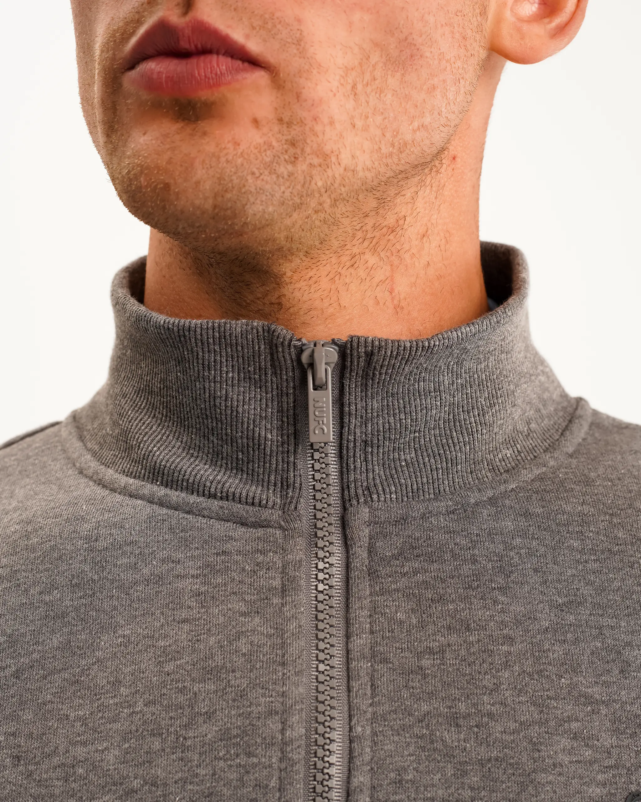 Newcastle United Men's Grey 1/4 Zip Sweatshirt - Image 6