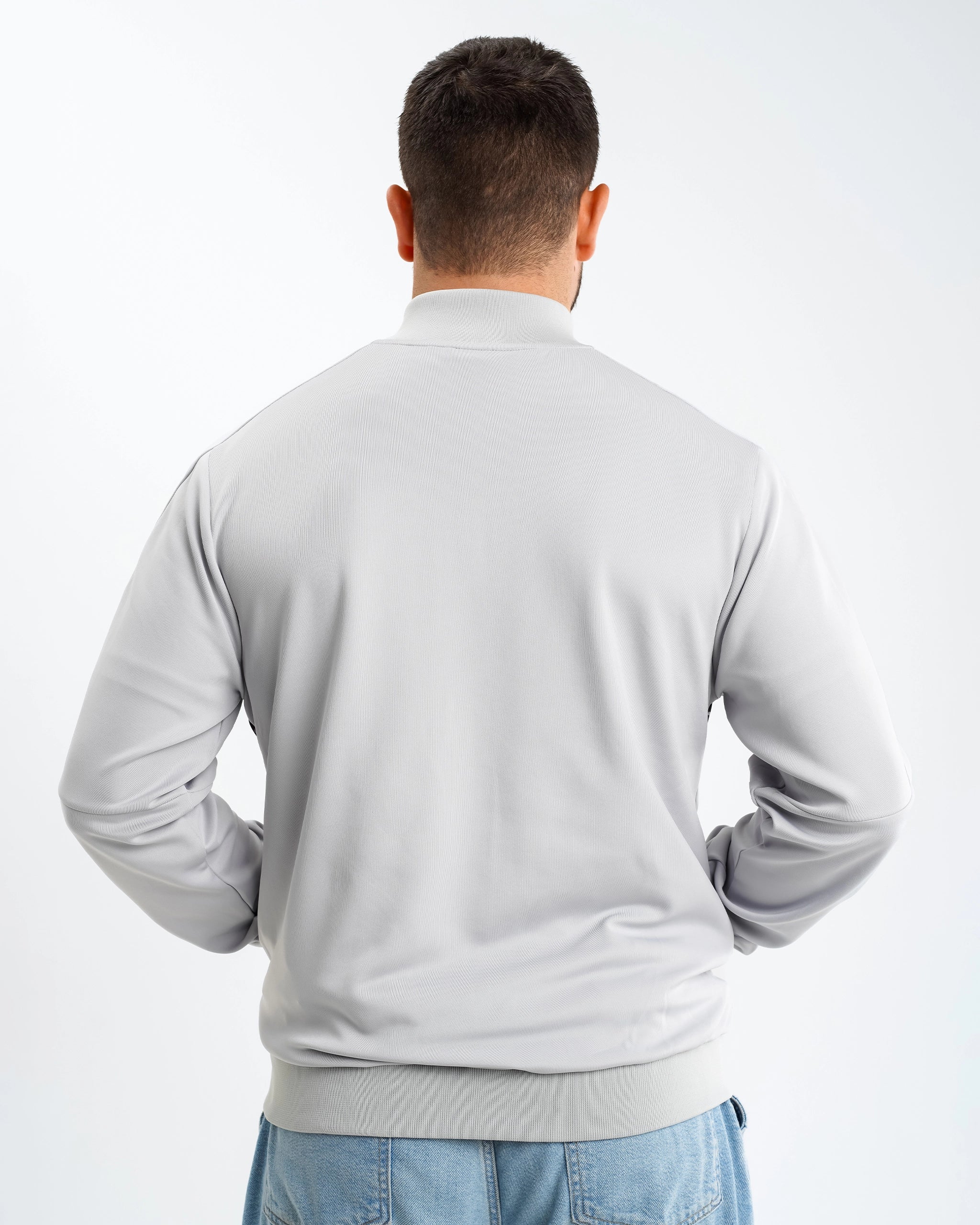 Newcastle United Men's Grey Camo Poly Track Top - Image 4