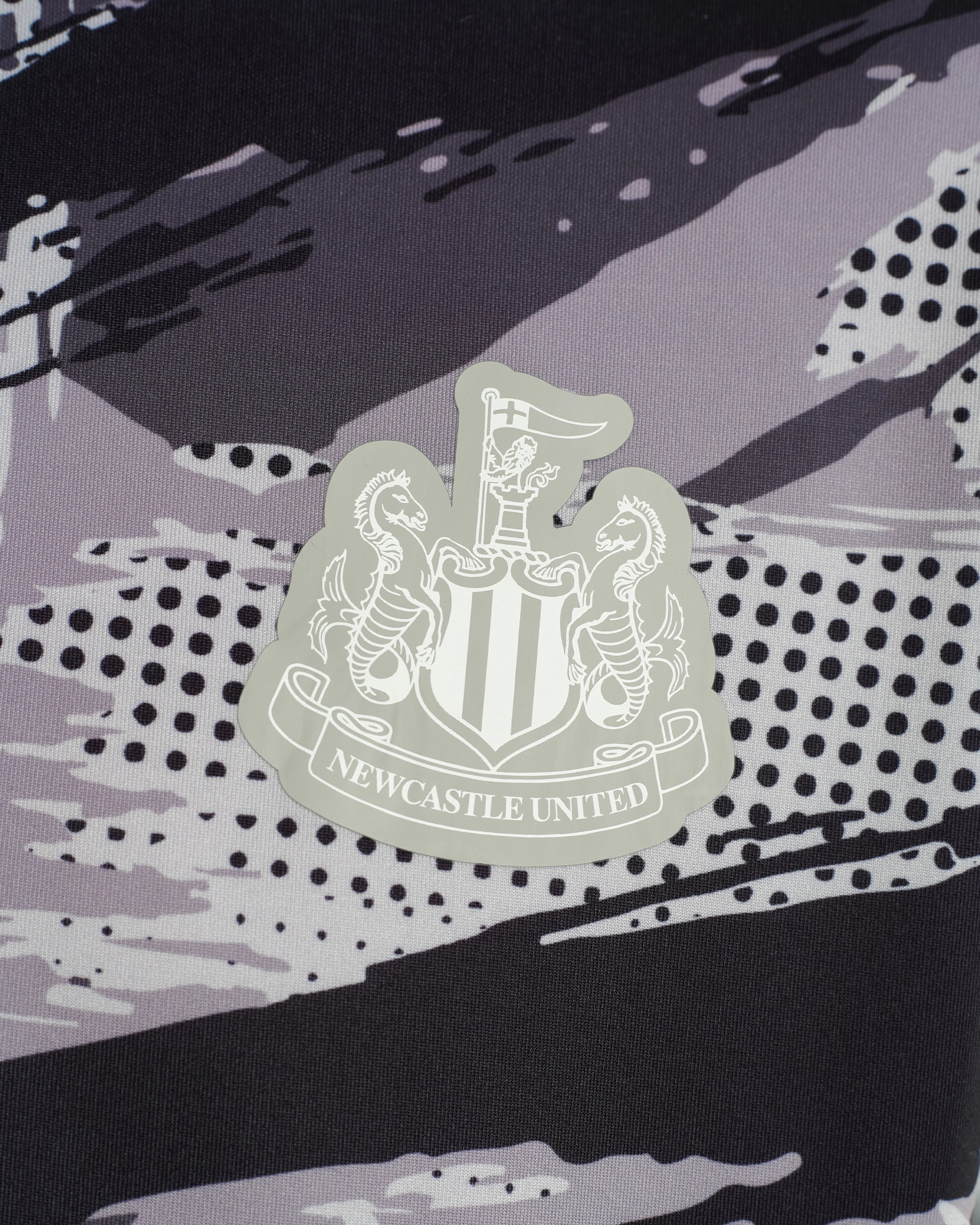Newcastle United Men's Grey Camo Poly Track Top - Image 5