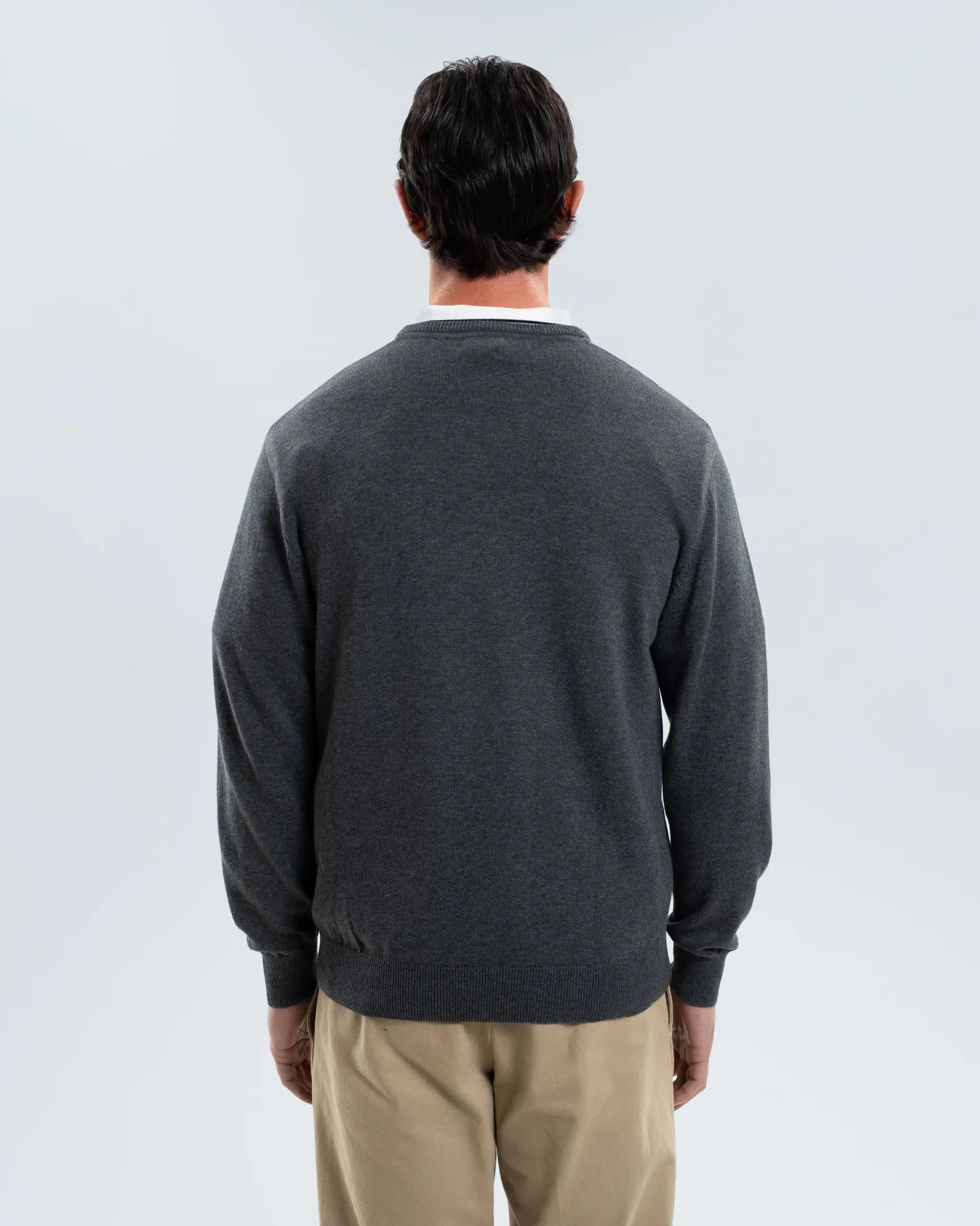 Newcastle United Men's Grey Crew Neck Knit Sweater - Image 2