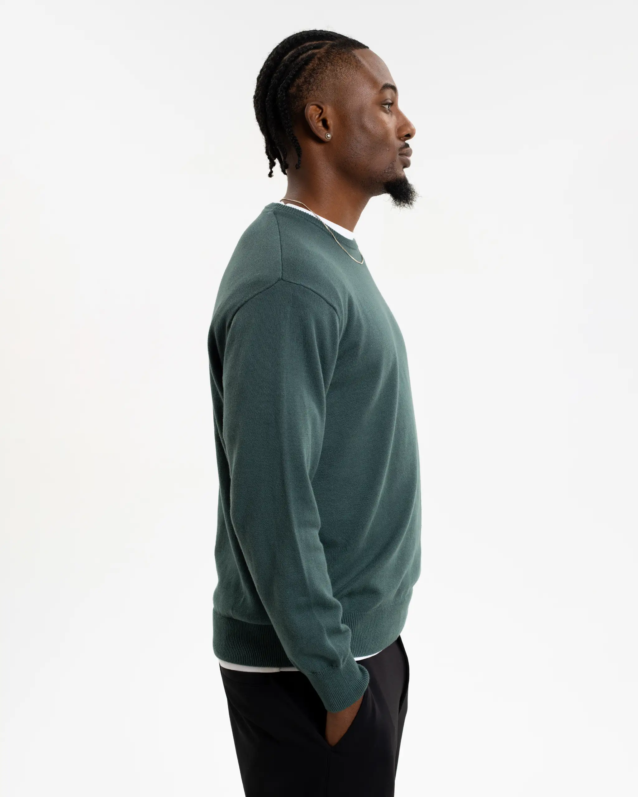Newcastle United Men's Khaki Crew Neck Knit Sweater - Image 6