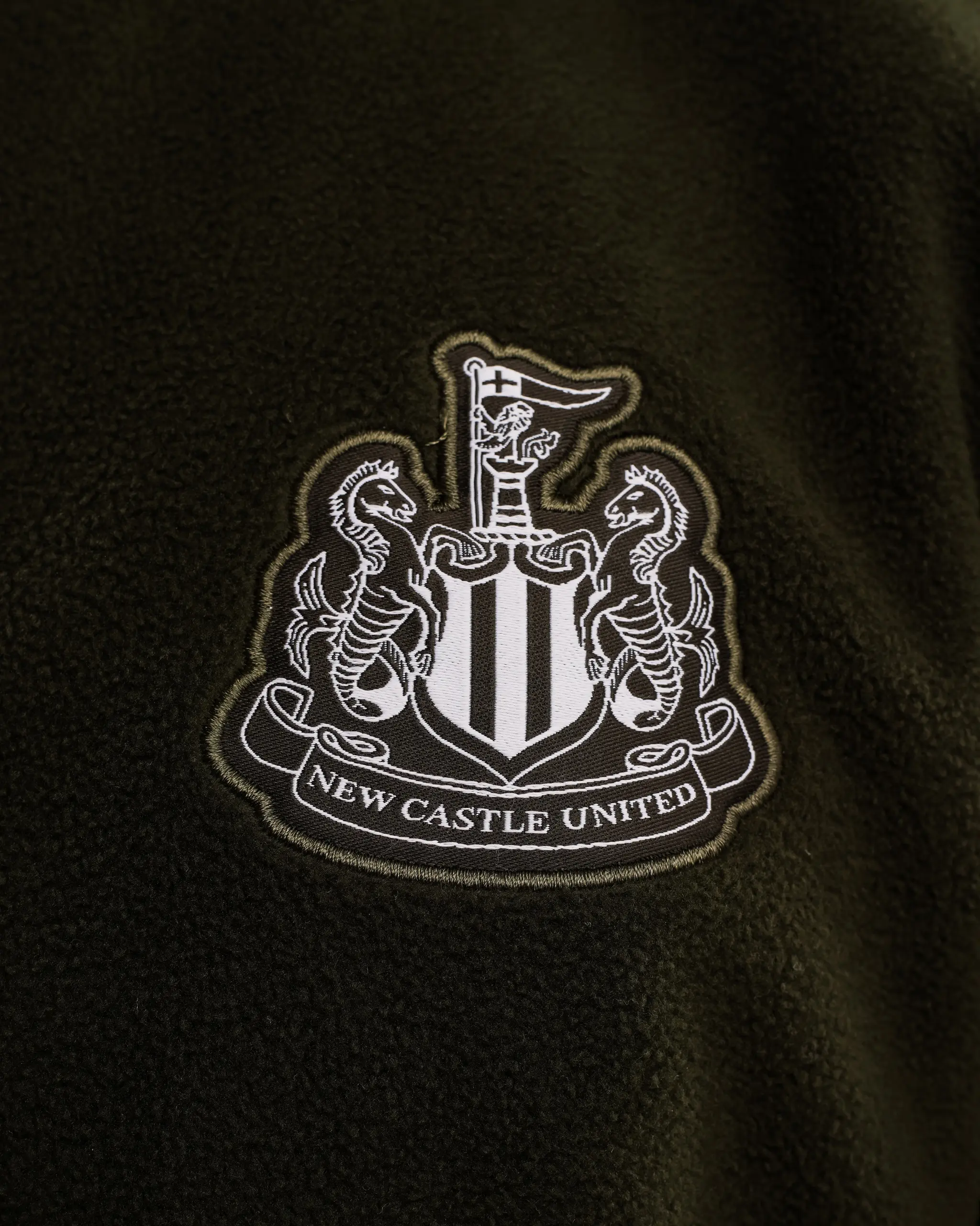 Newcastle United Men's Khaki Full Zip Fleece - Image 4