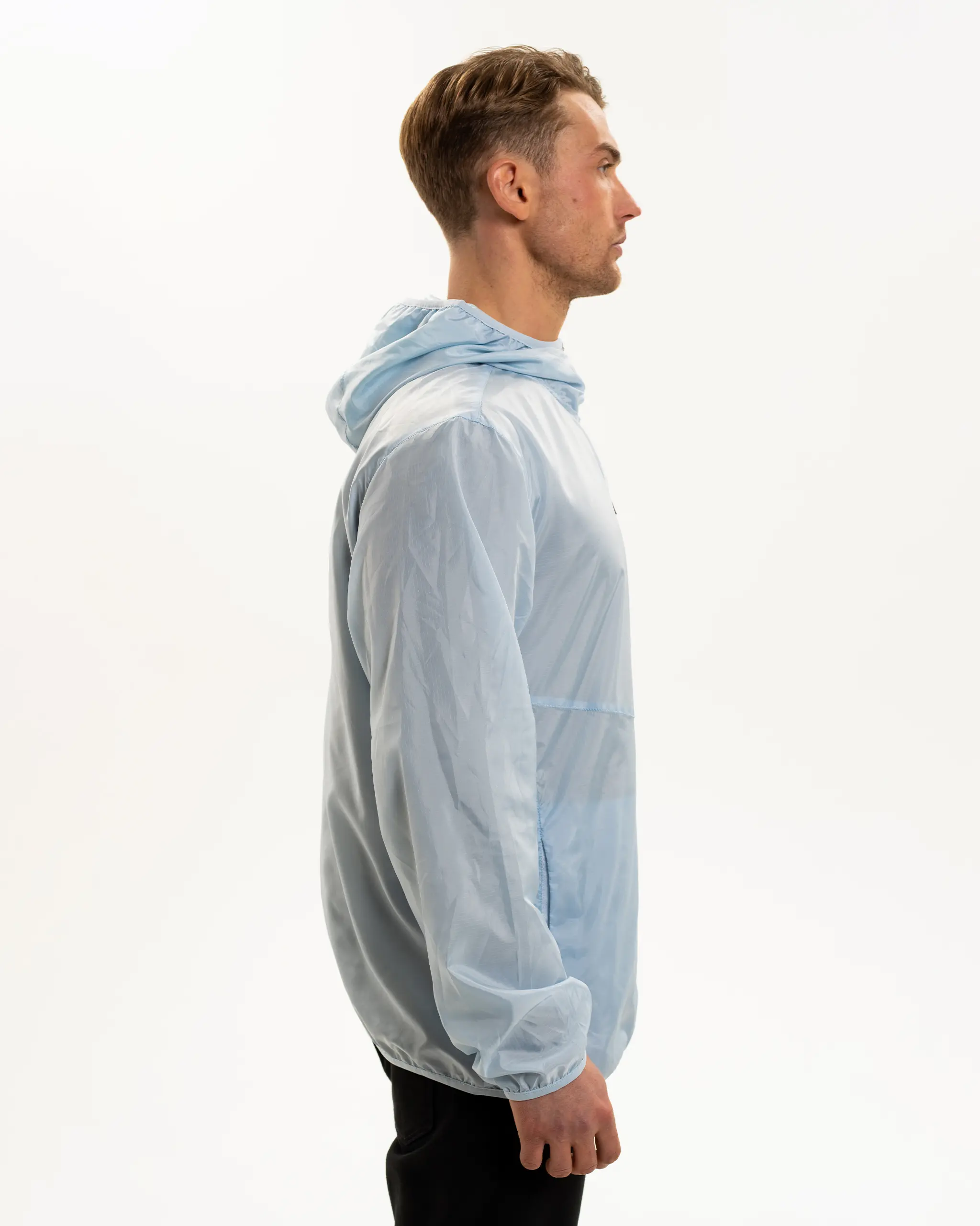 Newcastle United Men's Lightweight Light Blue Hooded Jacket - Image 6