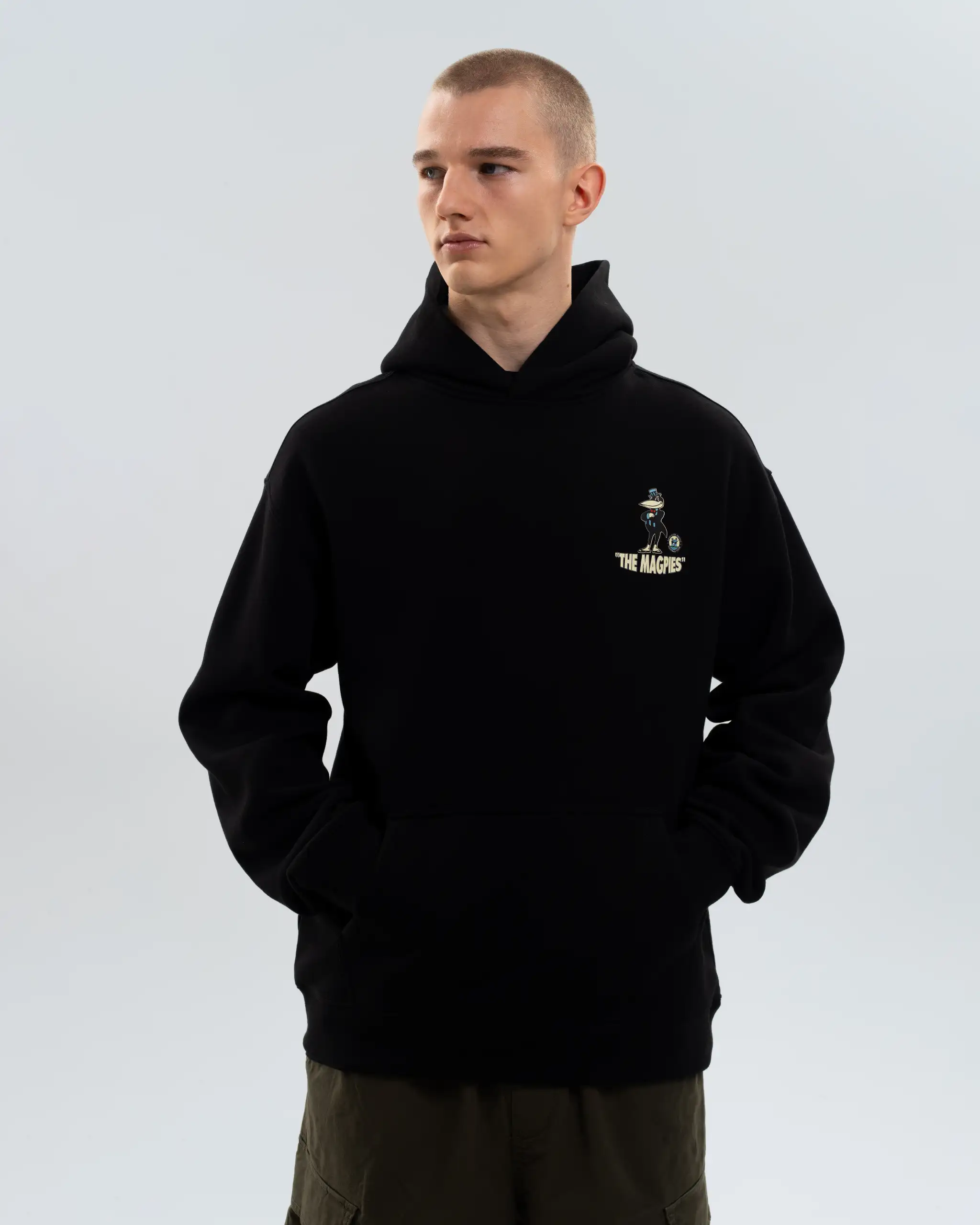 Newcastle United Men's Mr Magpie Black Hoodie - Image 6