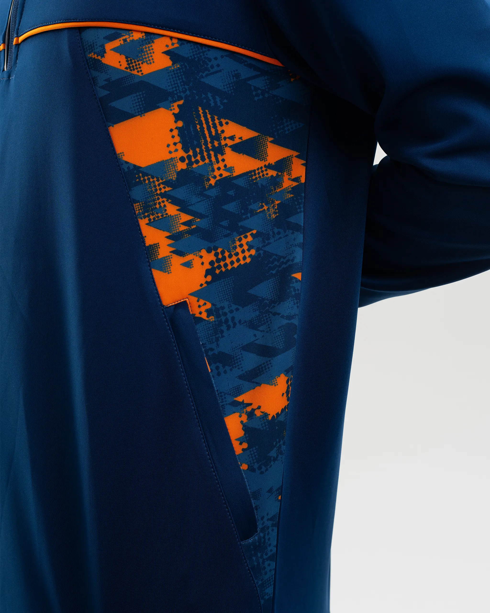 Newcastle United Men's Navy & Orange Panel Hoodie - Image 7