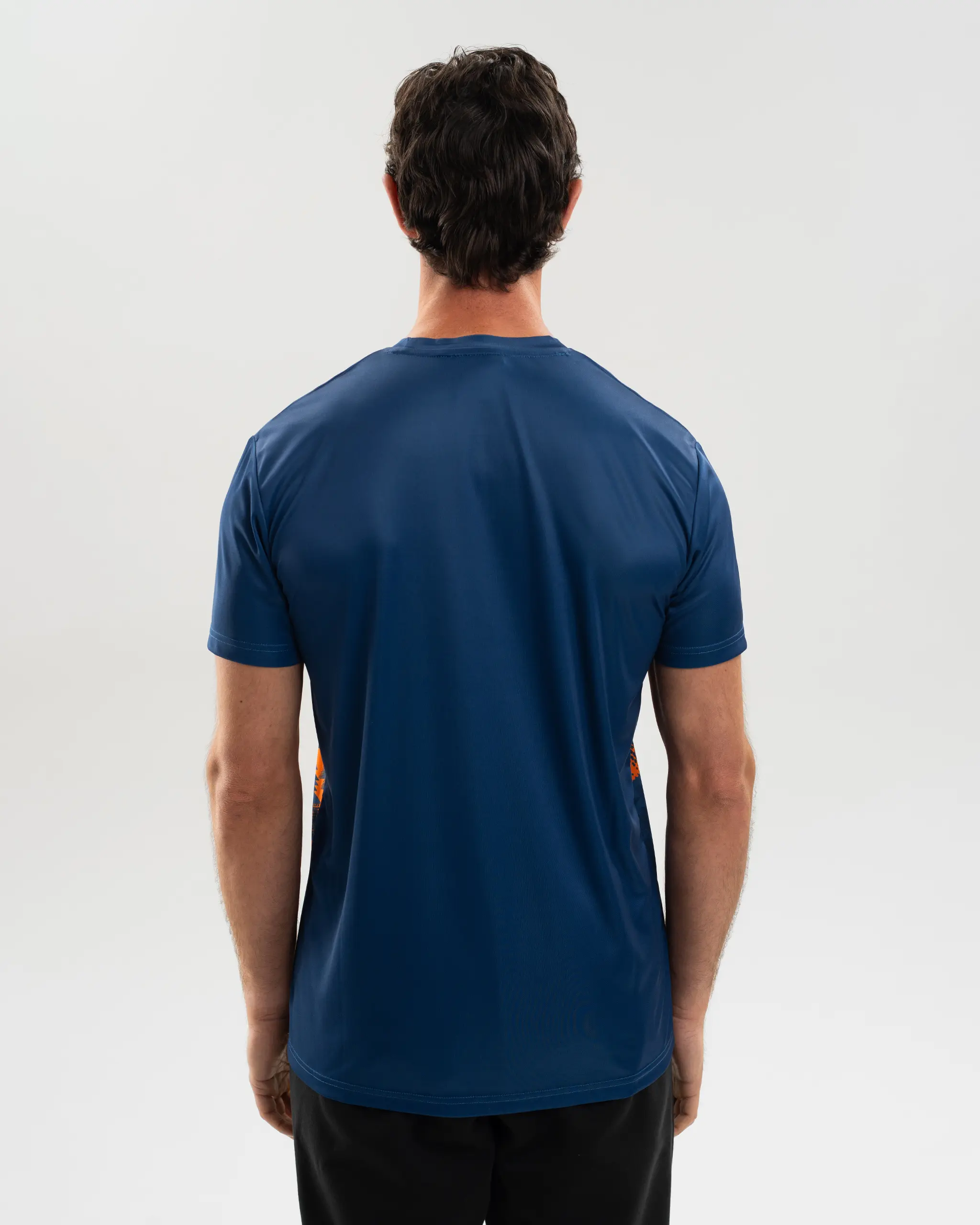 Newcastle United Men's Navy & Orange Panel T-Shirt - Image 3