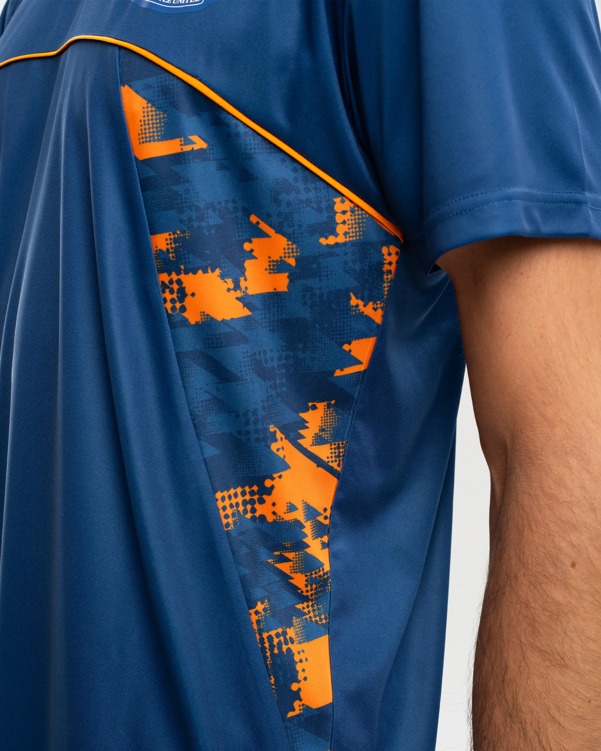 Newcastle United Men's Navy & Orange Panel T-Shirt - Image 4