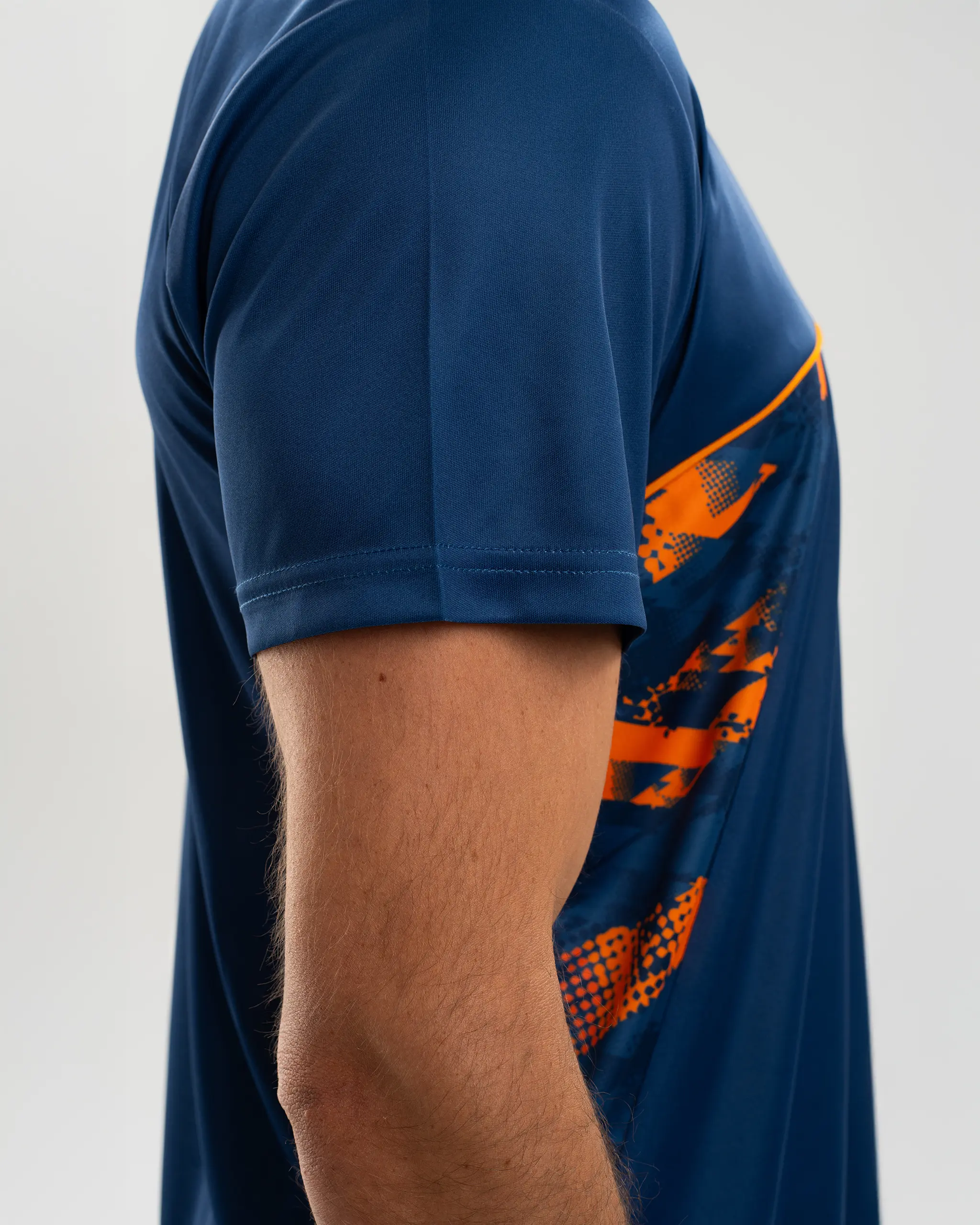 Newcastle United Men's Navy & Orange Panel T-Shirt - Image 6