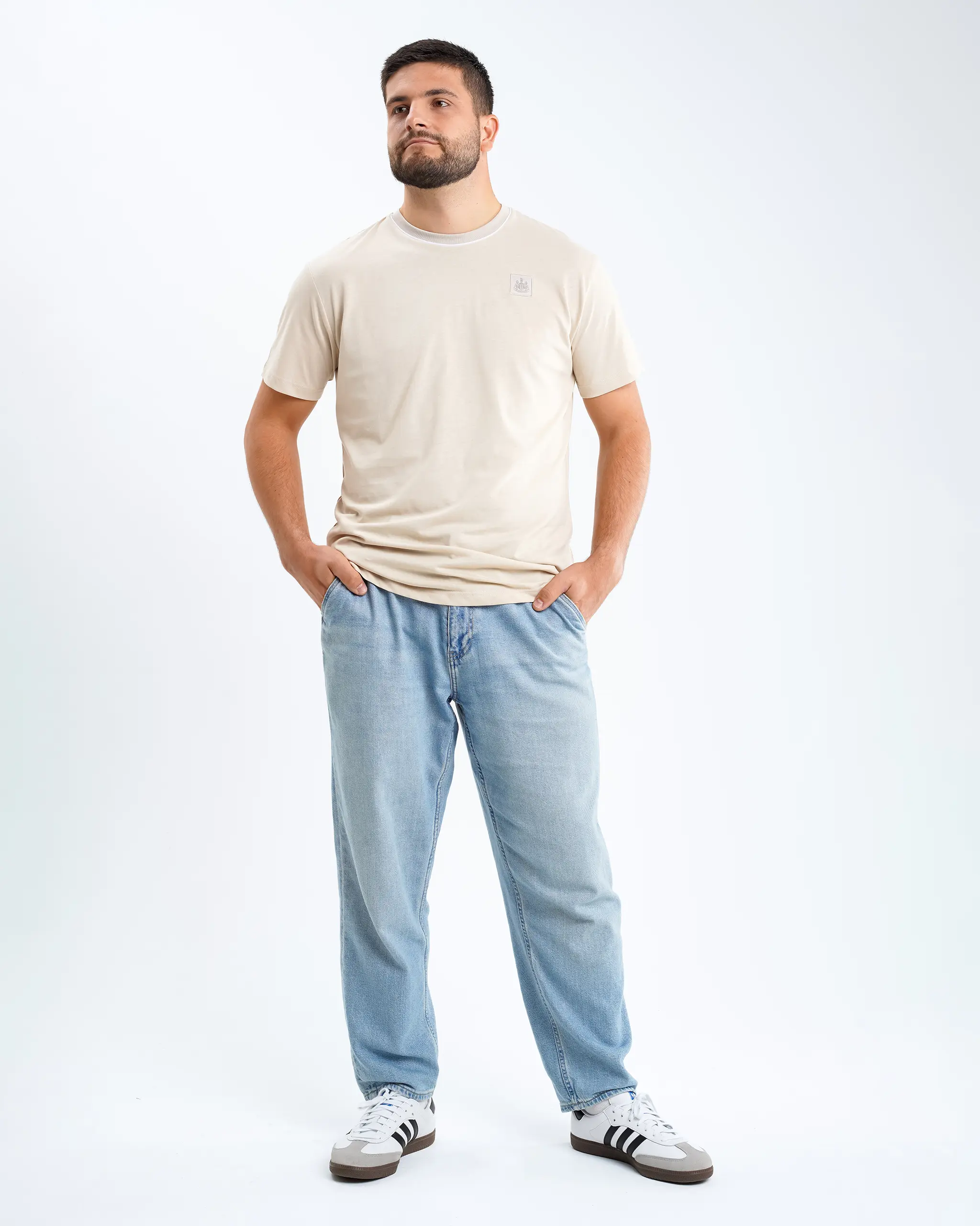 Newcastle United Men's Oat Tipped Tee - Image 2