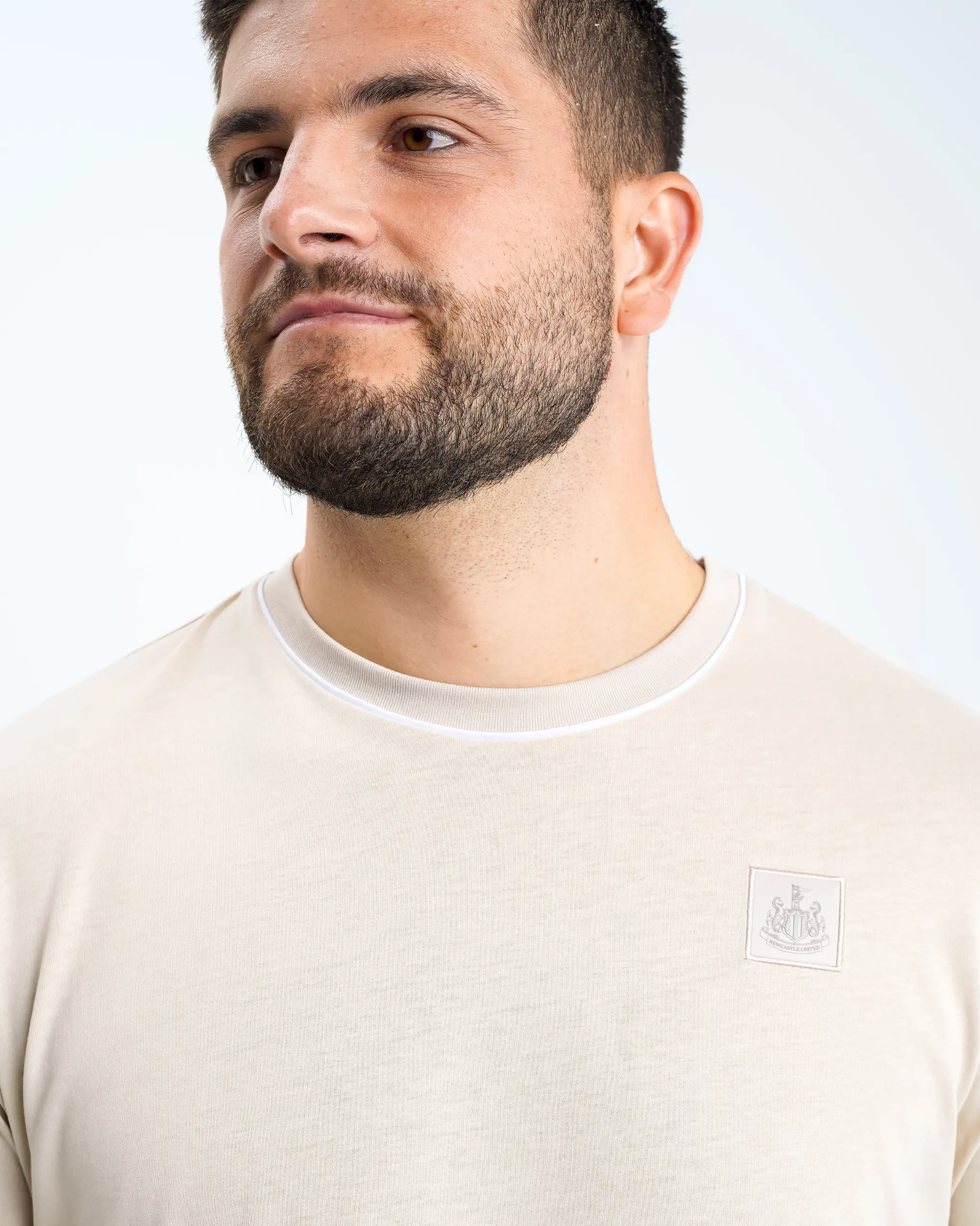 Newcastle United Men's Oat Tipped Tee - Image 3