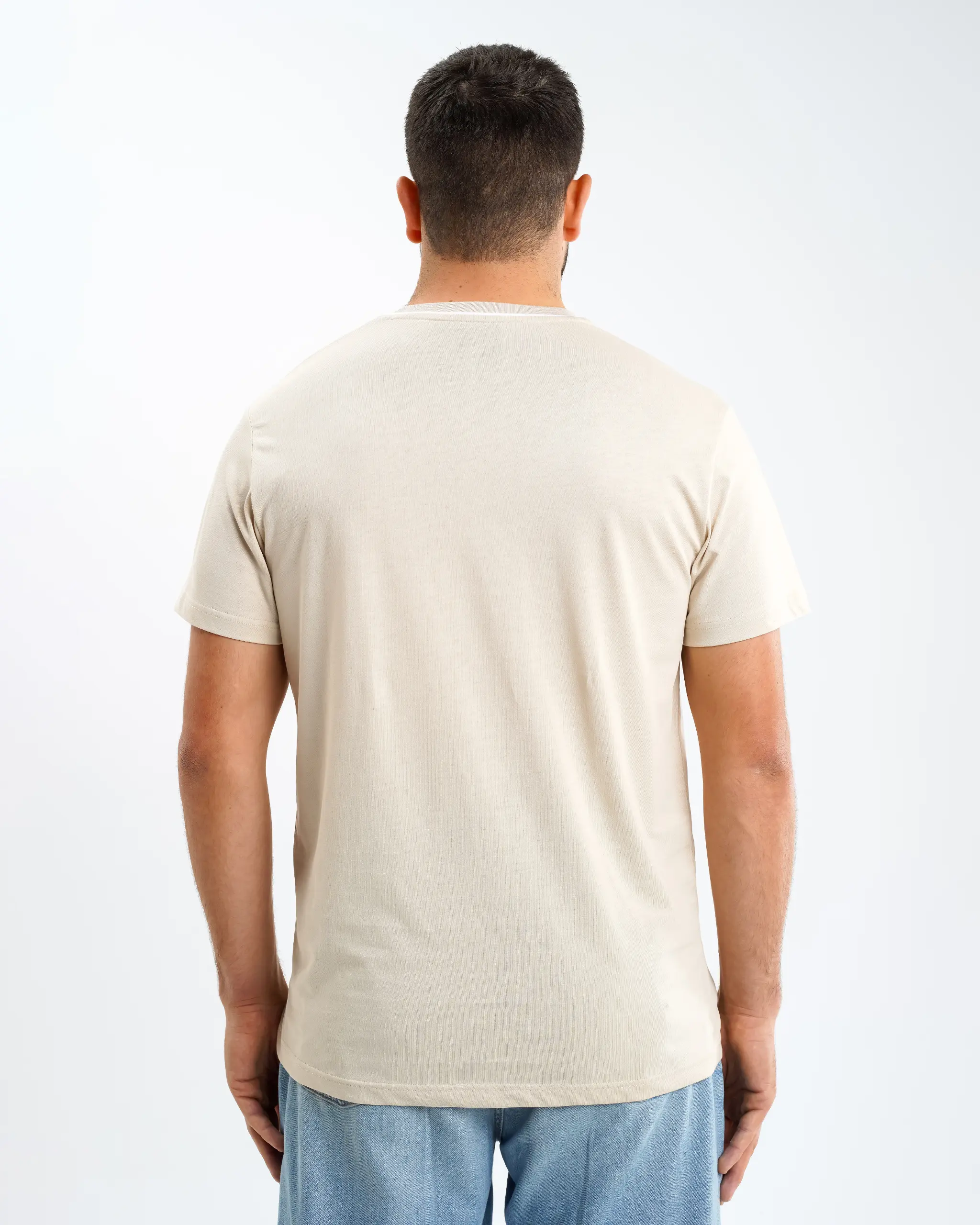 Newcastle United Men's Oat Tipped Tee - Image 4