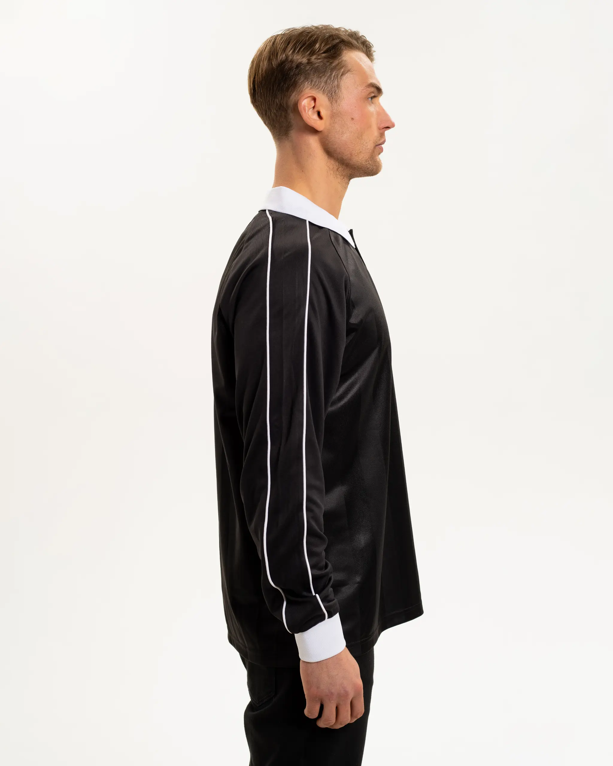 Newcastle United Men's Striped Long Sleeve Polo Shirt - Image 6