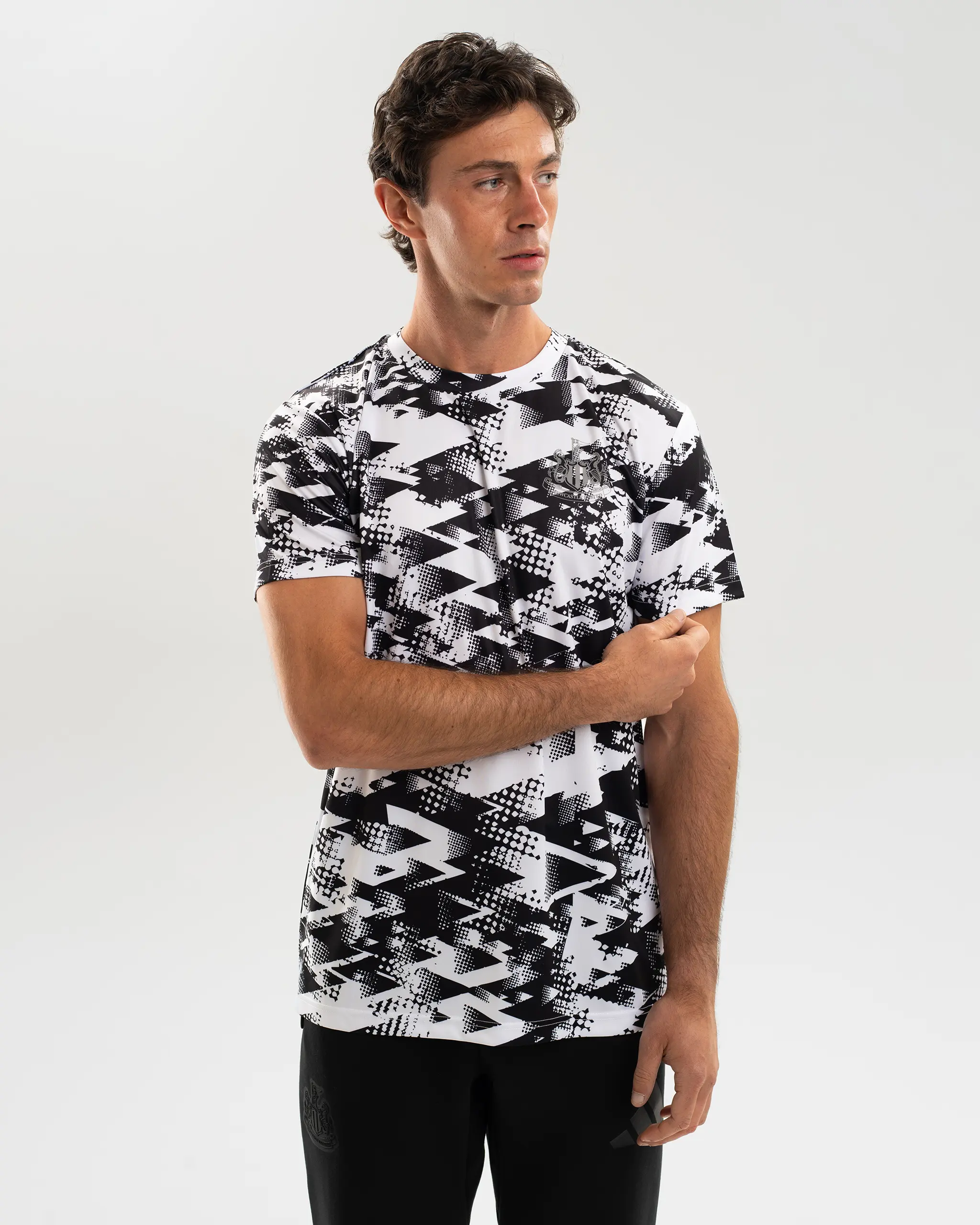 Newcastle United Men's White Camo Sublimated T-Shirt - Image 2
