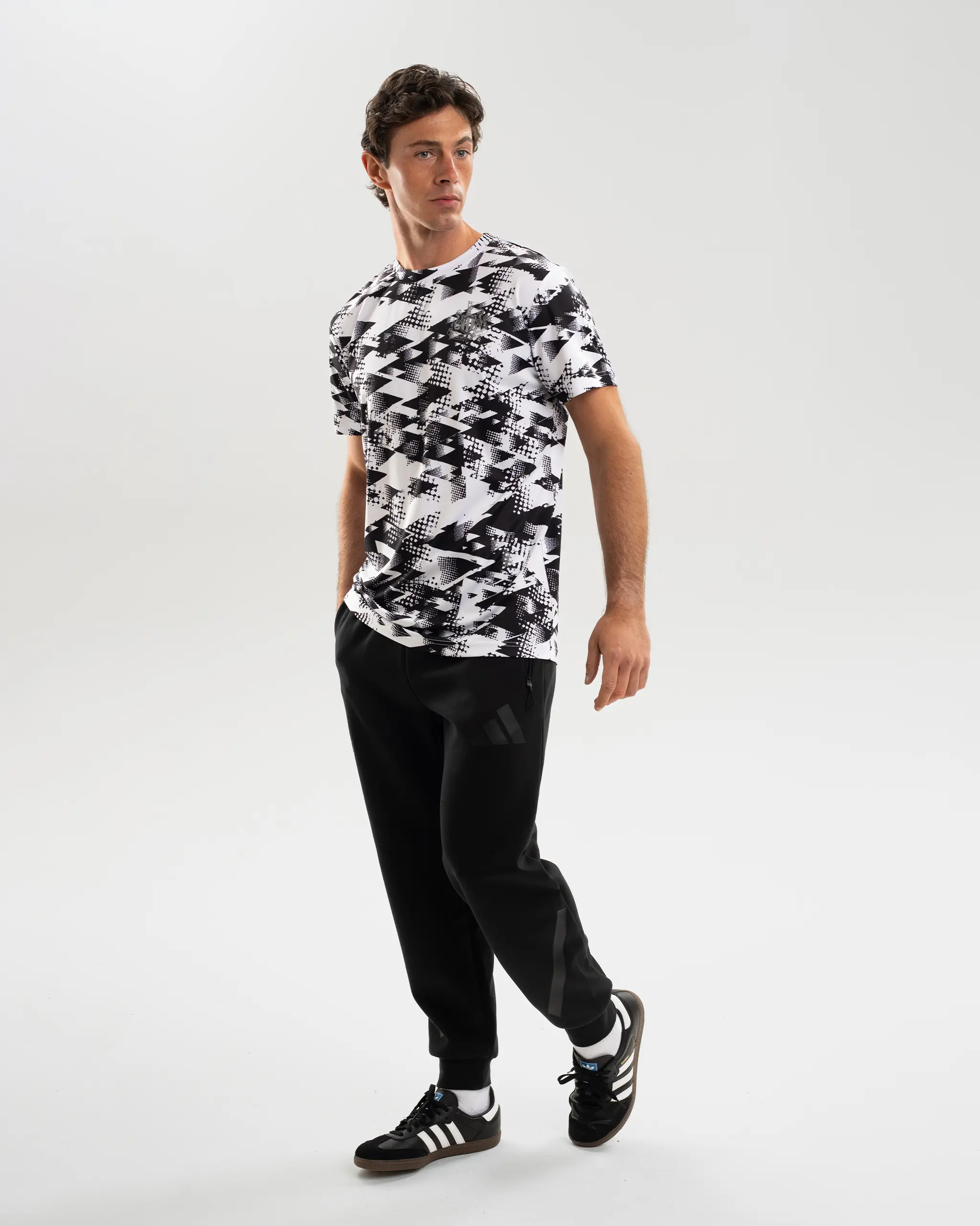 Newcastle United Men's White Camo Sublimated T-Shirt - Image 6