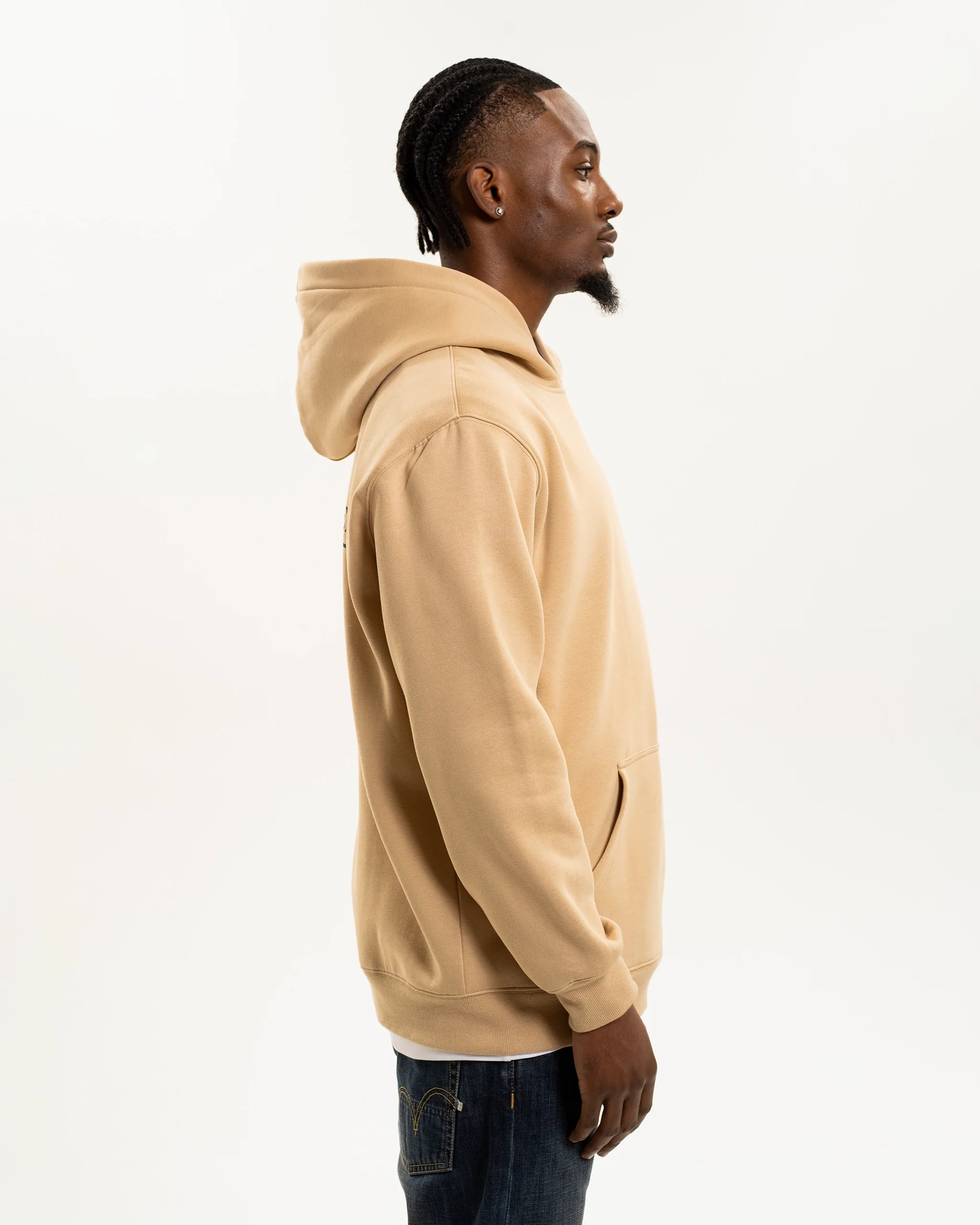 Newcastle United NUFC Retro Crest Beige Hoodie - Image 4