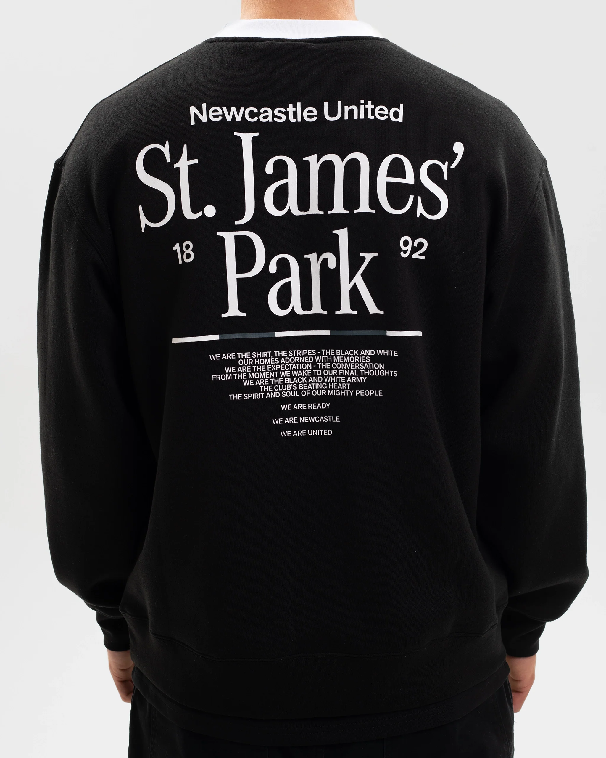 Newcastle United St. James' Park Black Graphic Sweater - Image 3
