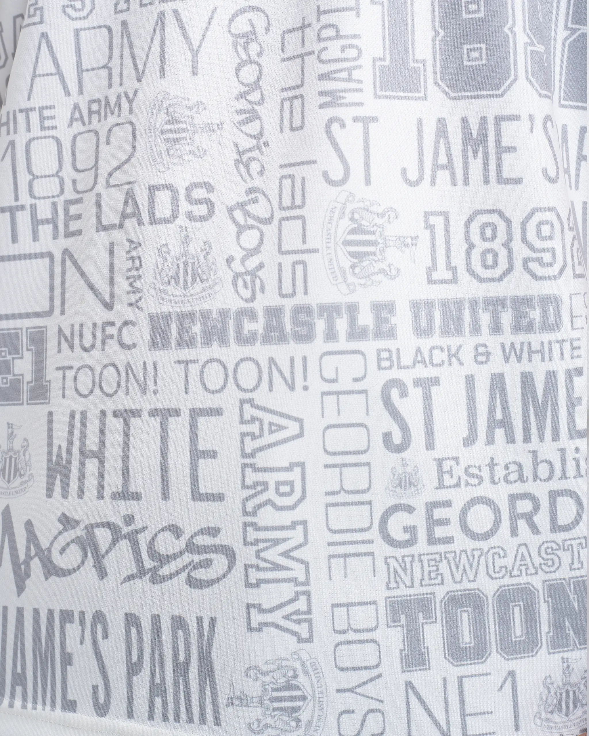 Newcastle United White Graphic Slogan T-Shirt - Image 2