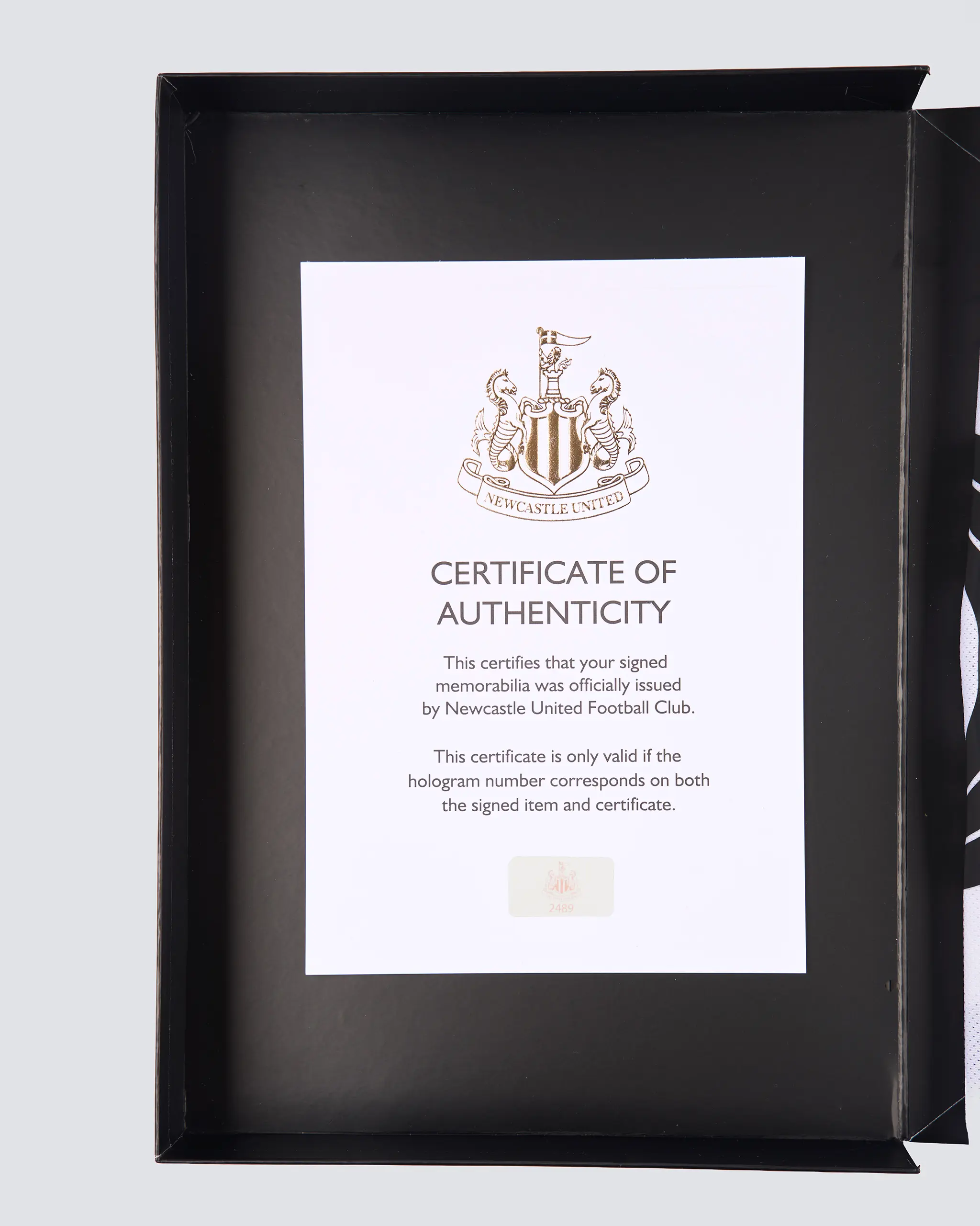 Newcastle United WISSA 25/26 Boxed Signed Home Gold Carabao Cup Patch Shirt - Image 3